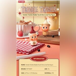 Authentic Twinkle Twinkle Bubble Tea & Cherry Iced Tea Figure - UNOPENED